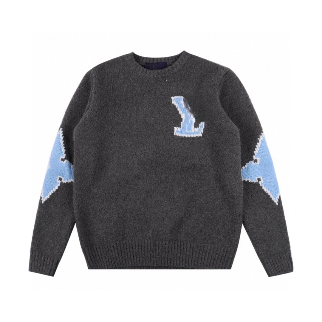 Knitted sweater Men sweater Top designer Luxury Casual Loose pull Alphabet Embroidery Four-leaf clover pattern Mens and Women Sweaters O Neck Lon