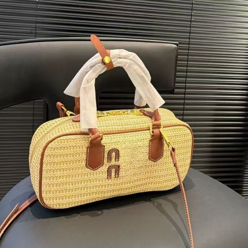 Canvas Travel Cute Handbag Bags Soft Sheep Leather Shoulder Handbags Womens Classic Brand Cross Body Hobo Totes Large Capacity Straw Shopping Bag