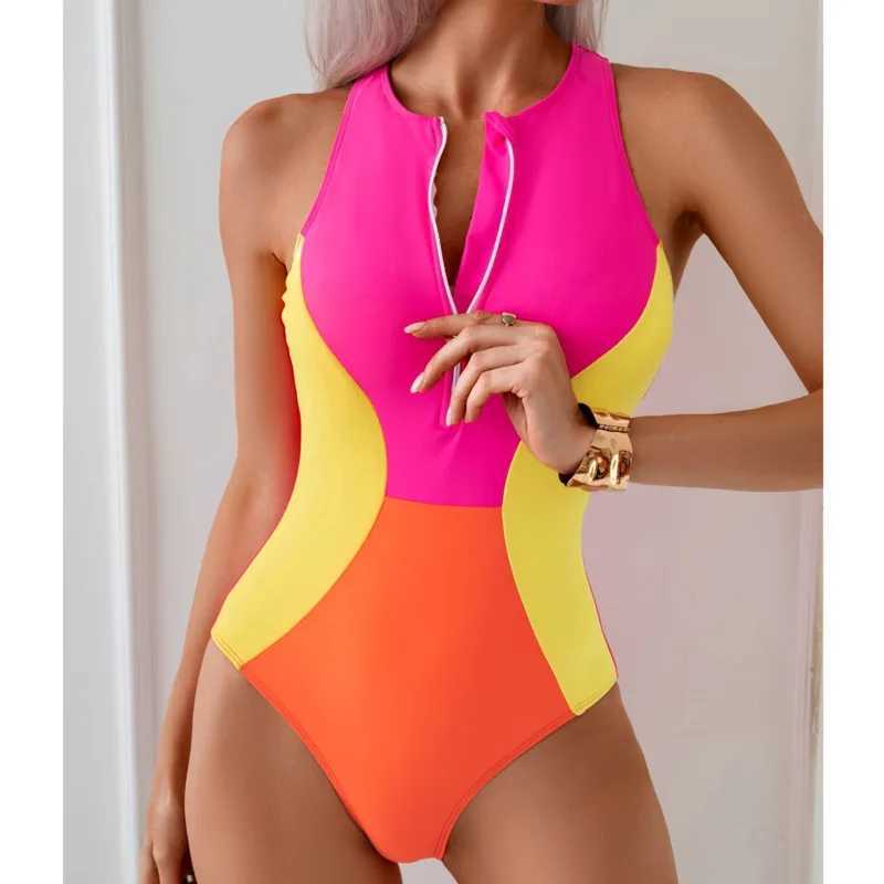 2025 Sexy One Piece Swimsuits Closed Womens Swimwear Sports Surfing For Swimming Wear Body Bathing Suits Beachwear Pool Bather XJ250704-image-1065081957