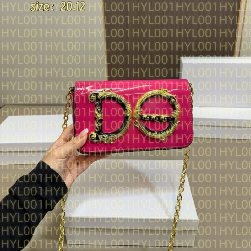 Girls Designer flap bag calfskin Women phone Clutch Bags baroque chain strap Purse Luxury metal Crossbody Evening Bag casual Shoulderbag MINI han