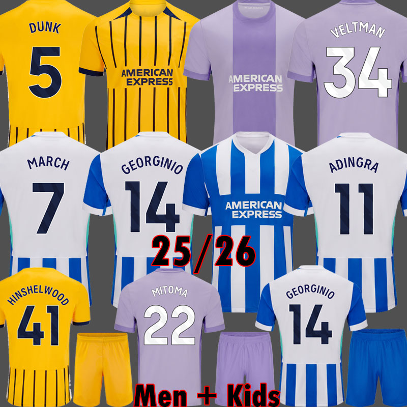 25 26 BHAFC Soccer Jerseys Brightones Hoves Albiones Kits MITOMA FERGUSON The Seagulls Football Shirts GEORGINIO MARCH Mens Limited Edition Unifo-image-972357966