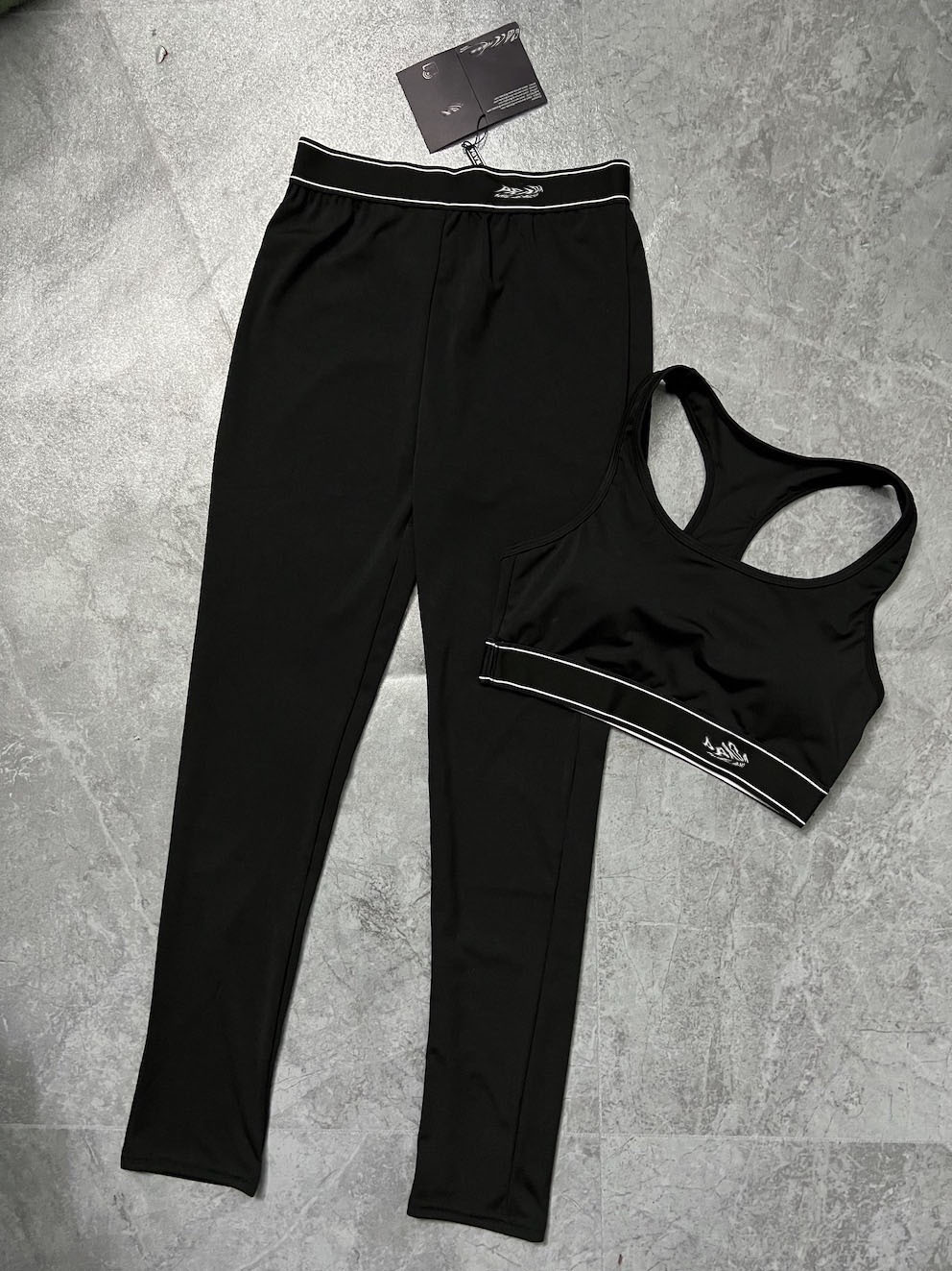 Brand Yoja Tracksuits Womens Two Pieces Set Sleeveless Tees Pants Thread Solid Color Low Back Striped Vest Tops Sportwear Bra Top jogging suits acti