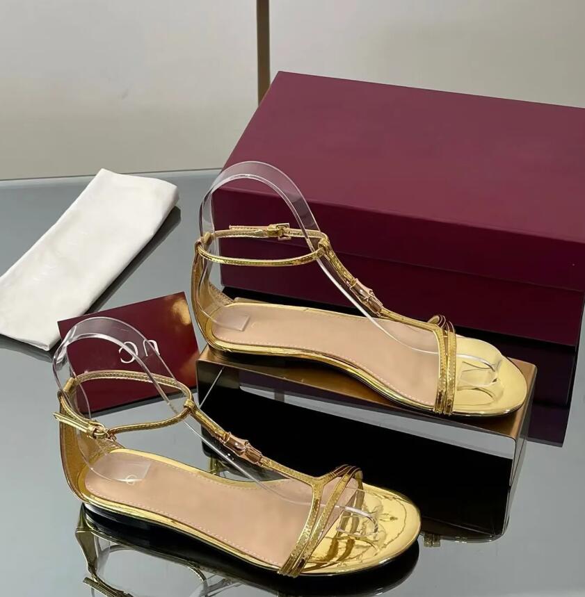 2025--Elegant Evening Women's Thong Sandals: Summer Slides with Silver-Tone Accents Patent Leather, Comfort Flats (EU 35-42)
