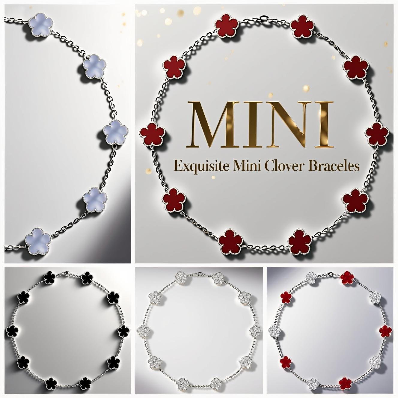 Bijoux de créateurs Collier en argent mini collier de fleur Design de mode pour femmes Charme de créateur 18k Collier de trèfle en or