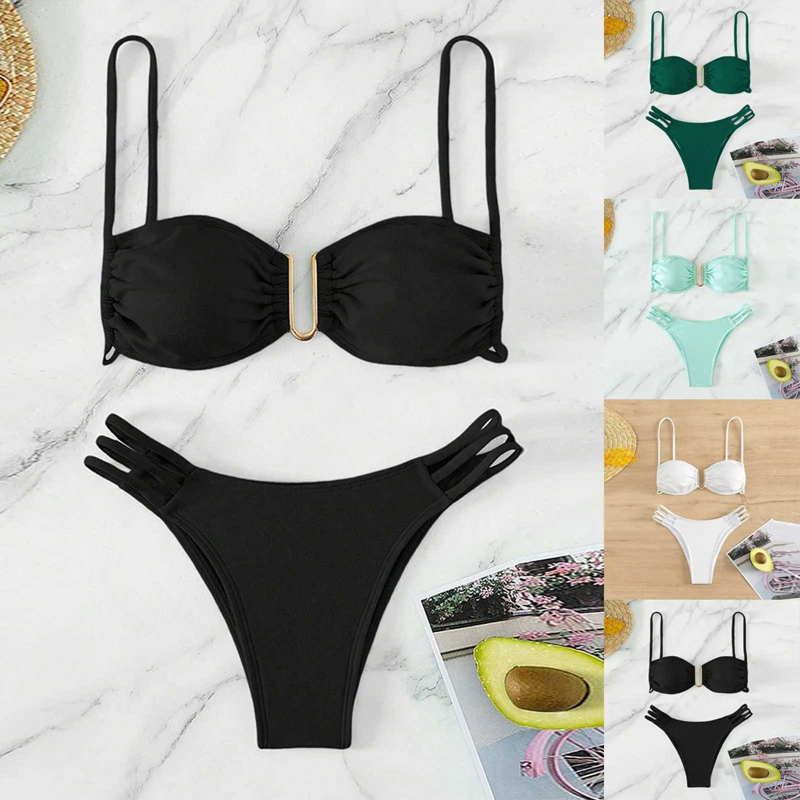Women High Waist Bikinis Swimwear Swimsuit Female Retro Beachwear Bikini Set Sexy Woman Swimsuits 2025 Beach Outfits XJ250704-image-1065083617