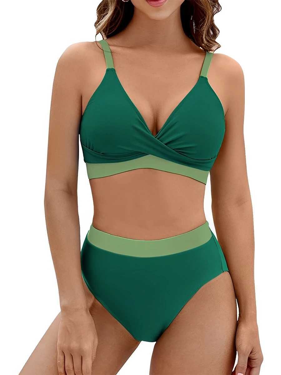 2025 Strappy Bikini High Waist Swimsuit Women Sexy Solid Swimwear Female Bathers Swimming Bathing Swimming Swimsuit Beachwear XJ250704-image-1065081954