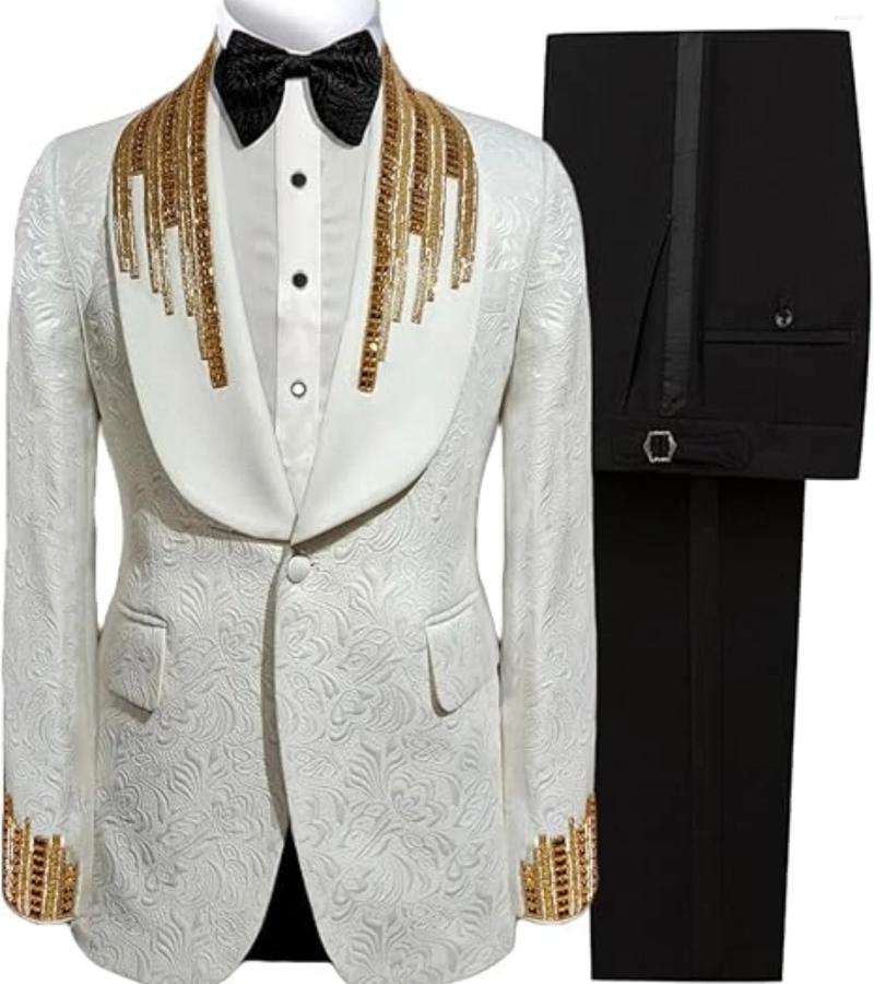 Suisse à hommes SHAWRES DIAMAND LURME LAPEL HOMMES SLIM SLIM FIT POUR POUR POUR POUR POUR LE GROUPE 2 pièces Fashion Male Blazers Costumes Homme