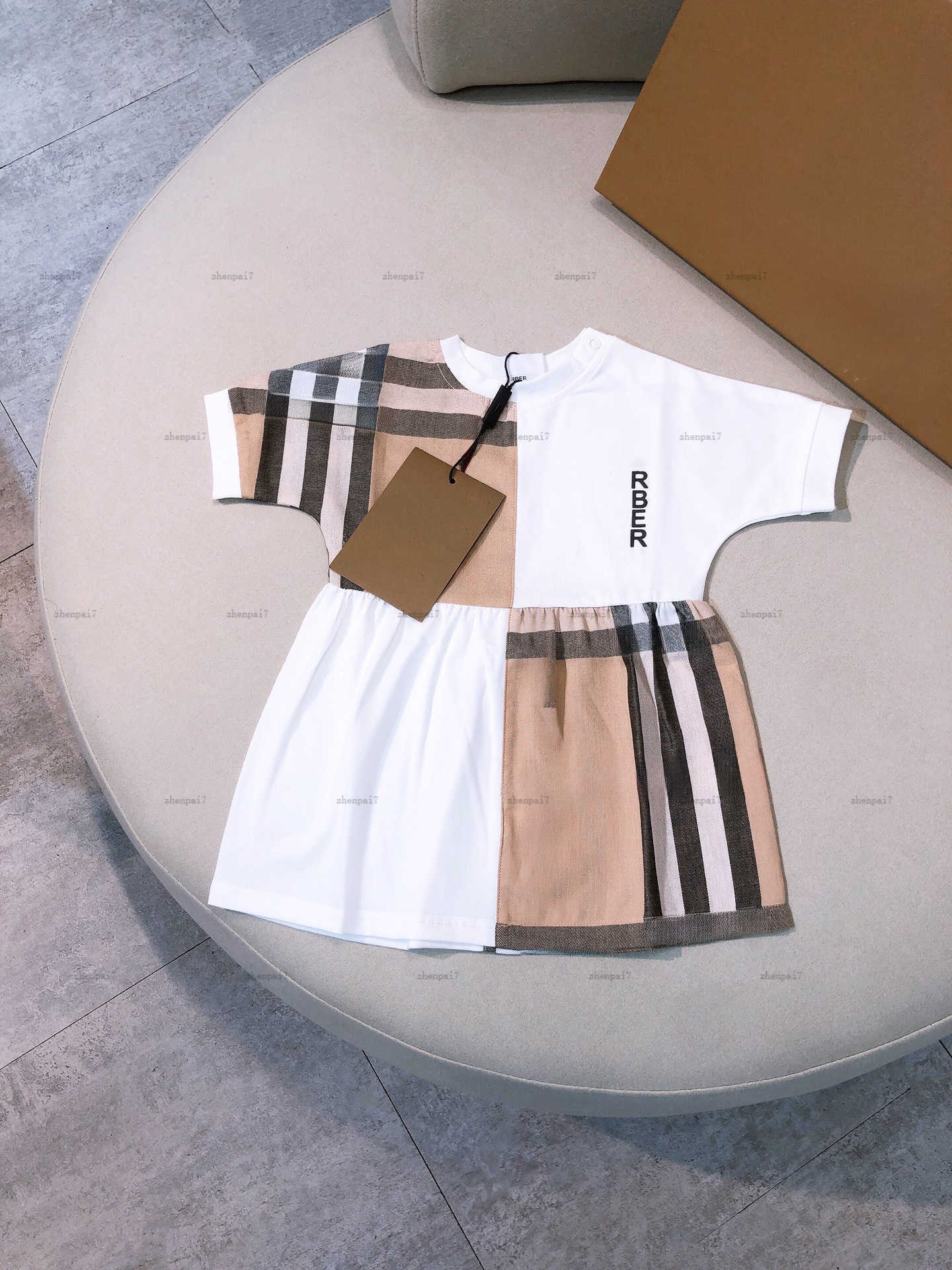 Top one newborn dress Checkered design toddler skirt summer infant jumpsuits designer bodysuit A141X04N078-a-image-1065985317