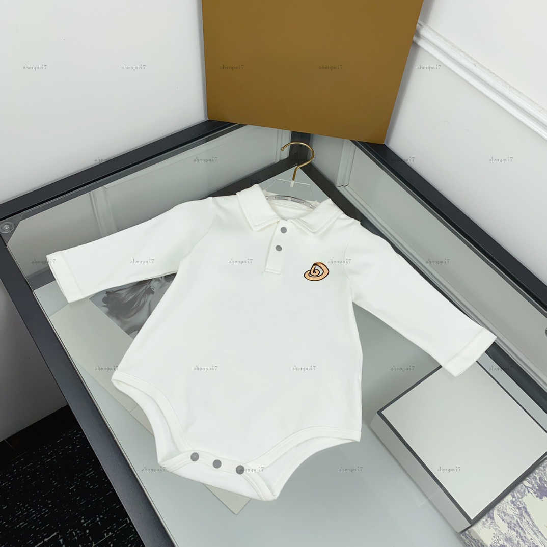 Top one newborn bodysuit logo print on the chest toddler romper designer Baby clothing Long sleeve infant jumpsuits A141X04N083-image-1065379783