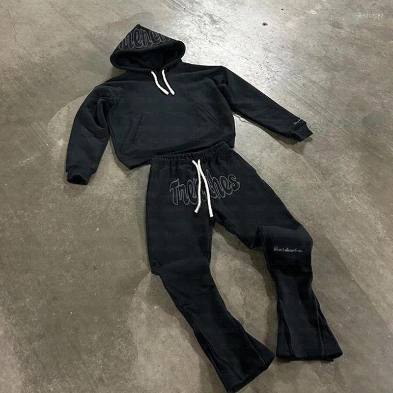 Mens Tracksuits Retro Drawstring Hoodie Autumn Womens Long Sleeved Hooded Sports Top Kpop Street Harajuku Fashion Jacket Clothing