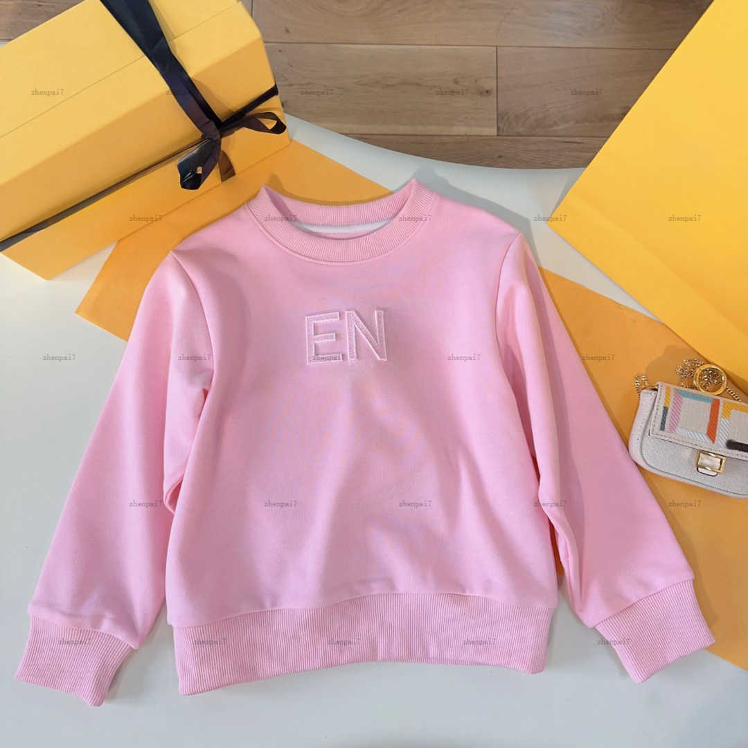 Top one baby Hoodies Embroidered letters Autumn child sweater lovely pink Pullover shirt kids designer clothes Bright color Boys girl sweatshirts-image-1065384016