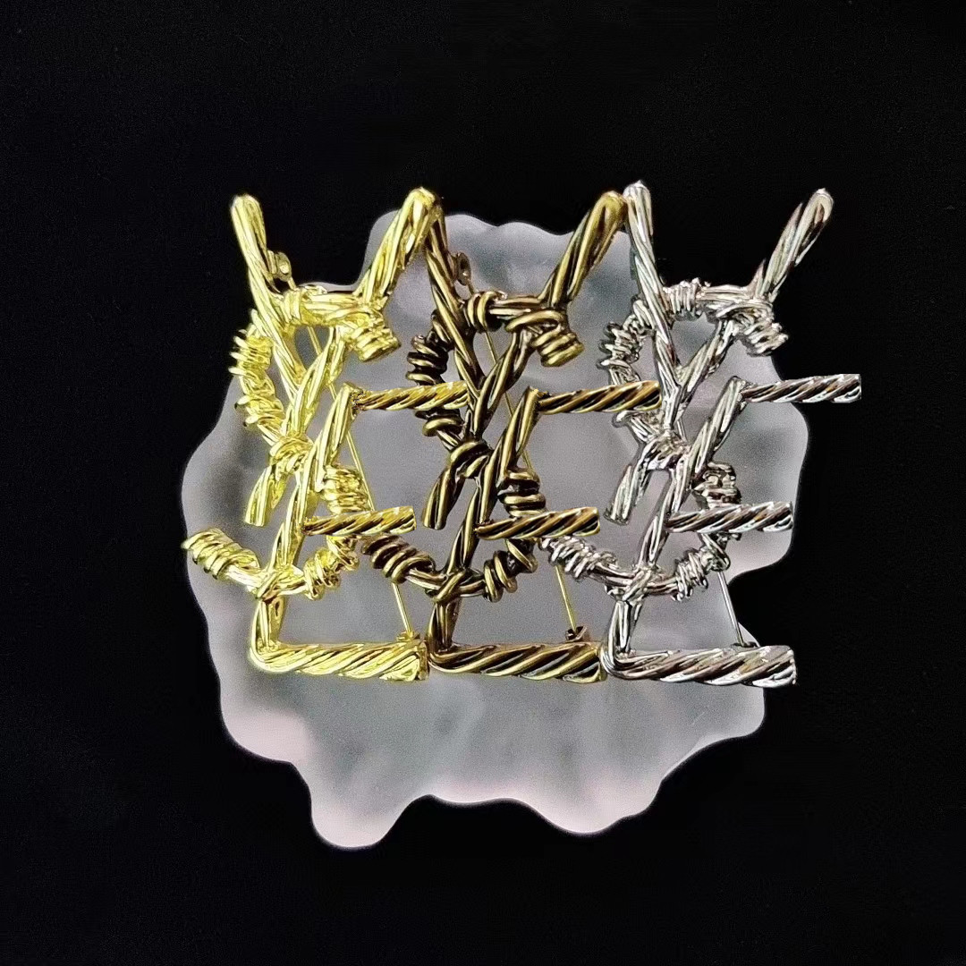 Luxury Women Men Designer Brand Letter Brooch Gold Plated Jewelry Brooch Pin Marry Christmas Party Gift clothing accessories