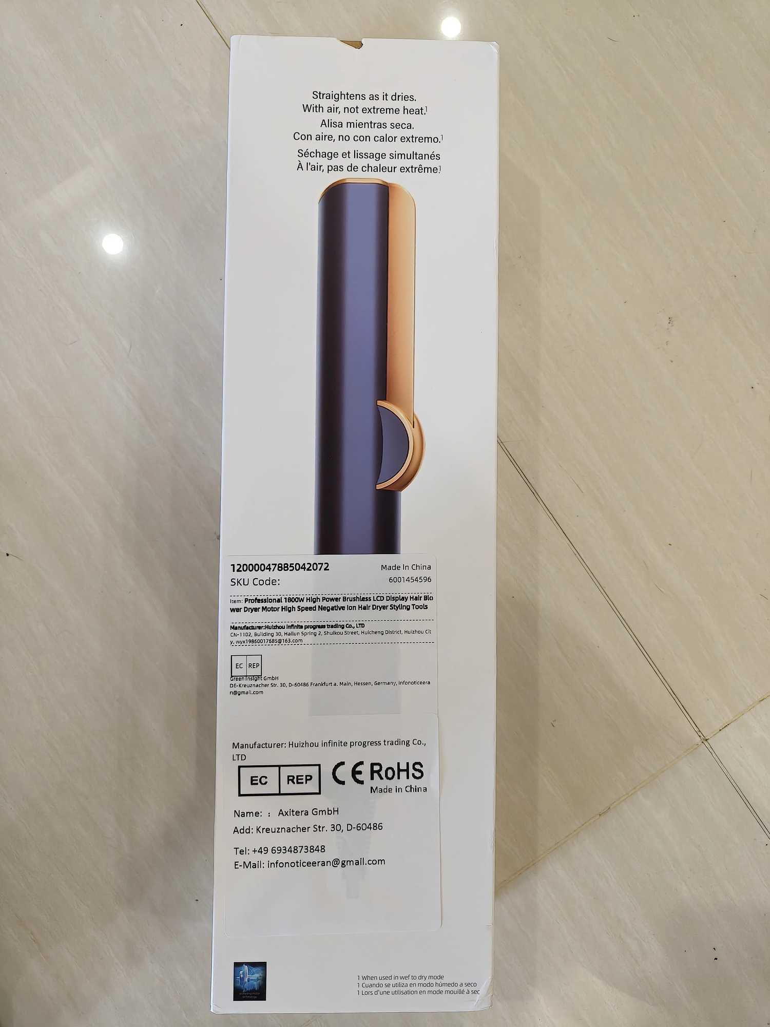 Professional 2in1 Airstrait Hair Straightener Hair Dryer Negative Ions Long-Lasting Styling Tool Multi-Styler Blow Dryer L260522-image-1065407430