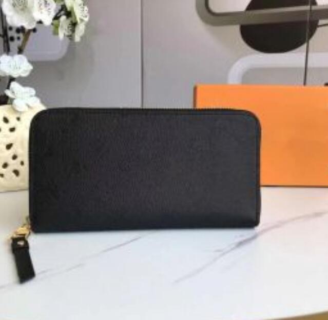 Wallet Black Embossing Purse for Men and Women Genuine Leather Embossed with Money Clip Zipper Pull Card Holder Unisex Multi Tool Designer Ontheg GM