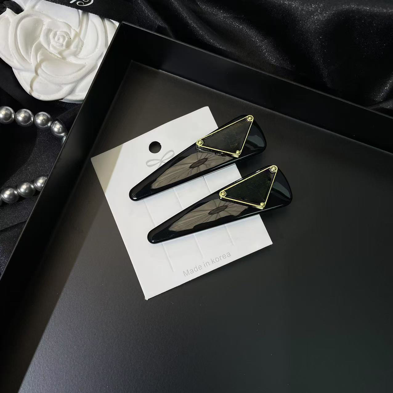 Hair Clips Designer Jewelry Women Hair Clips Alloy Letter Barrettes Black Hairpins Hair Accessories Hairpins-image-1065383404
