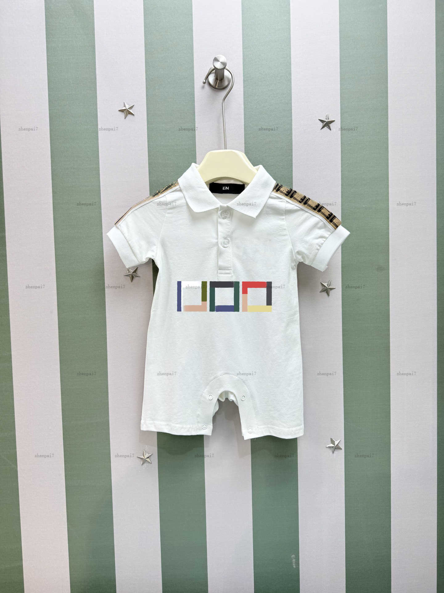 Top one newborn jumpsuits POLO shirt design toddler romper designer Baby clothing Color logo print infant bodysuit A136X04N080-image-1065380721