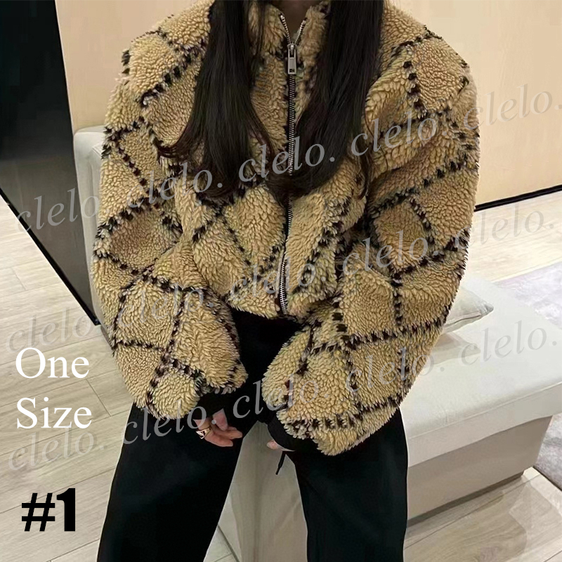 (One Size) Fashion Winter Warm Jacket Women's Overcoat Zipper Fleece Jackets
