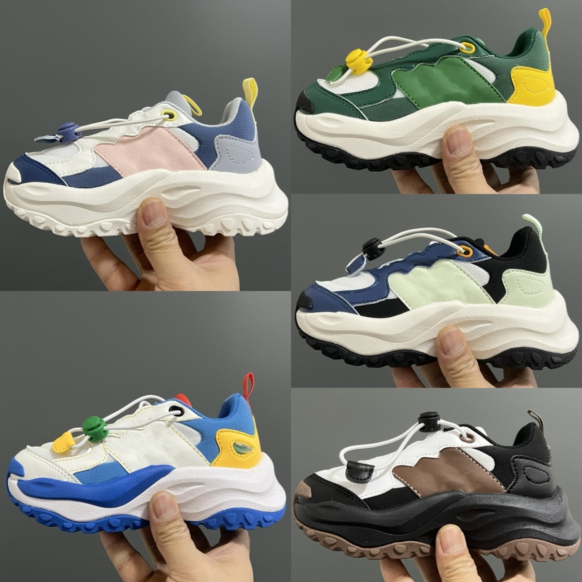 Kids Running Sneakers Designer Toddlers Boys Girls Trainers Children Youth Baby Sport Shoes Black White Blue Pink Brown Green size 24-35-image-843671819