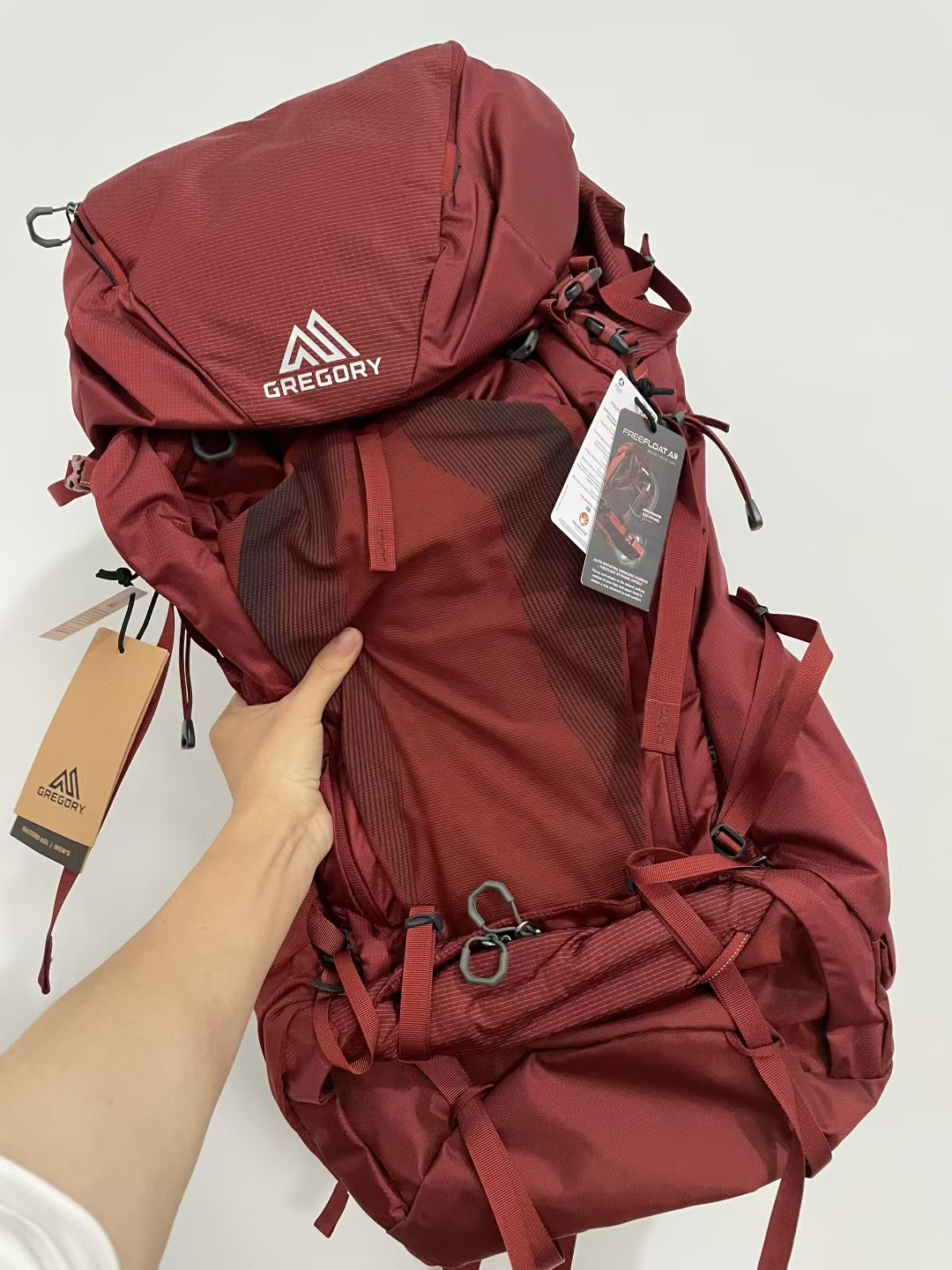 Gregory Hiking Backpack Wine Red 65L Hiking Backpack Mountaineering backpack high-capacity-image-1065508600