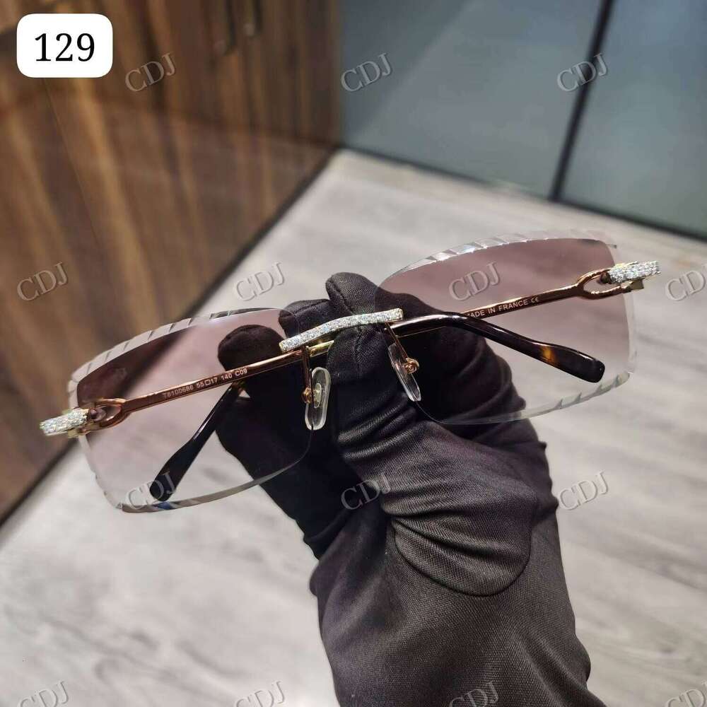 Price Brown Lens GRA Certified VVS Moissanite Party Sunglasses New Fashion High-Quality Clarity