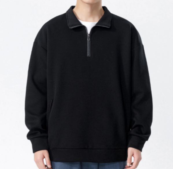 169 Turtleneck Sweatshirt for Men Autumn and Winter Thickened Loose Trendy Solid