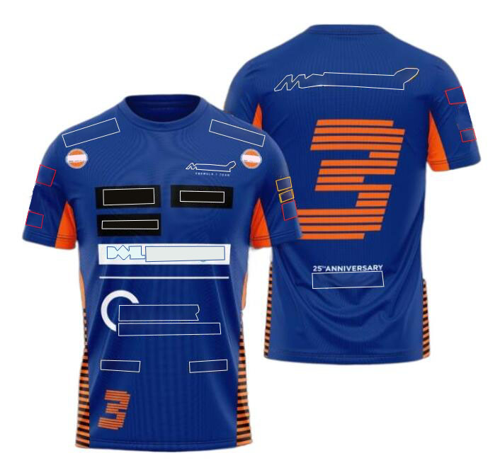 F12025 Team Short Sleeve Sweatshirt Summer F1 Logo Shirt Same Customised-image-659229029