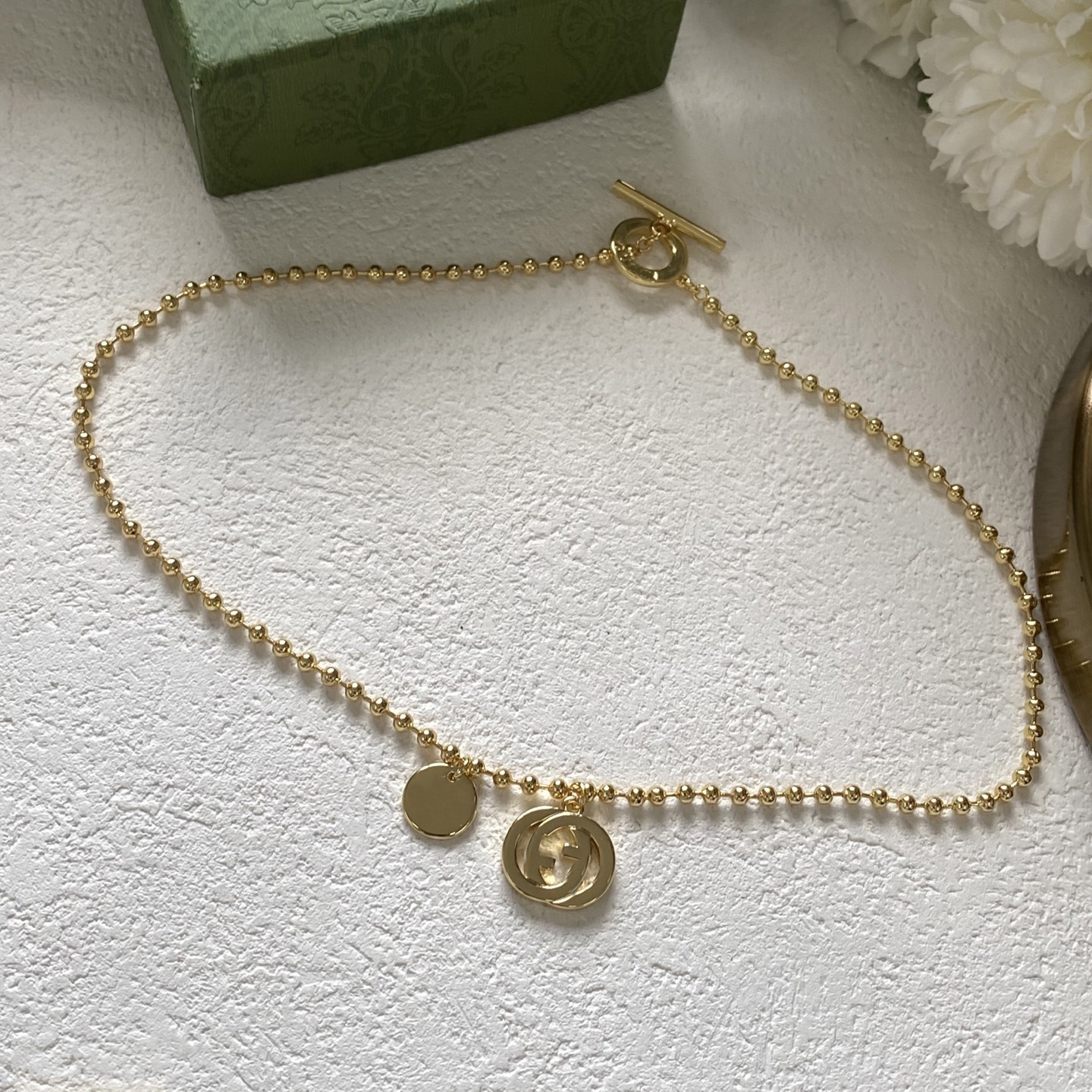 18K Gold Plated Brass Copper Designer Necklaces Chain Pendants Fashion Womens Necklace Wedding Jewelry Accessories-image-769556887