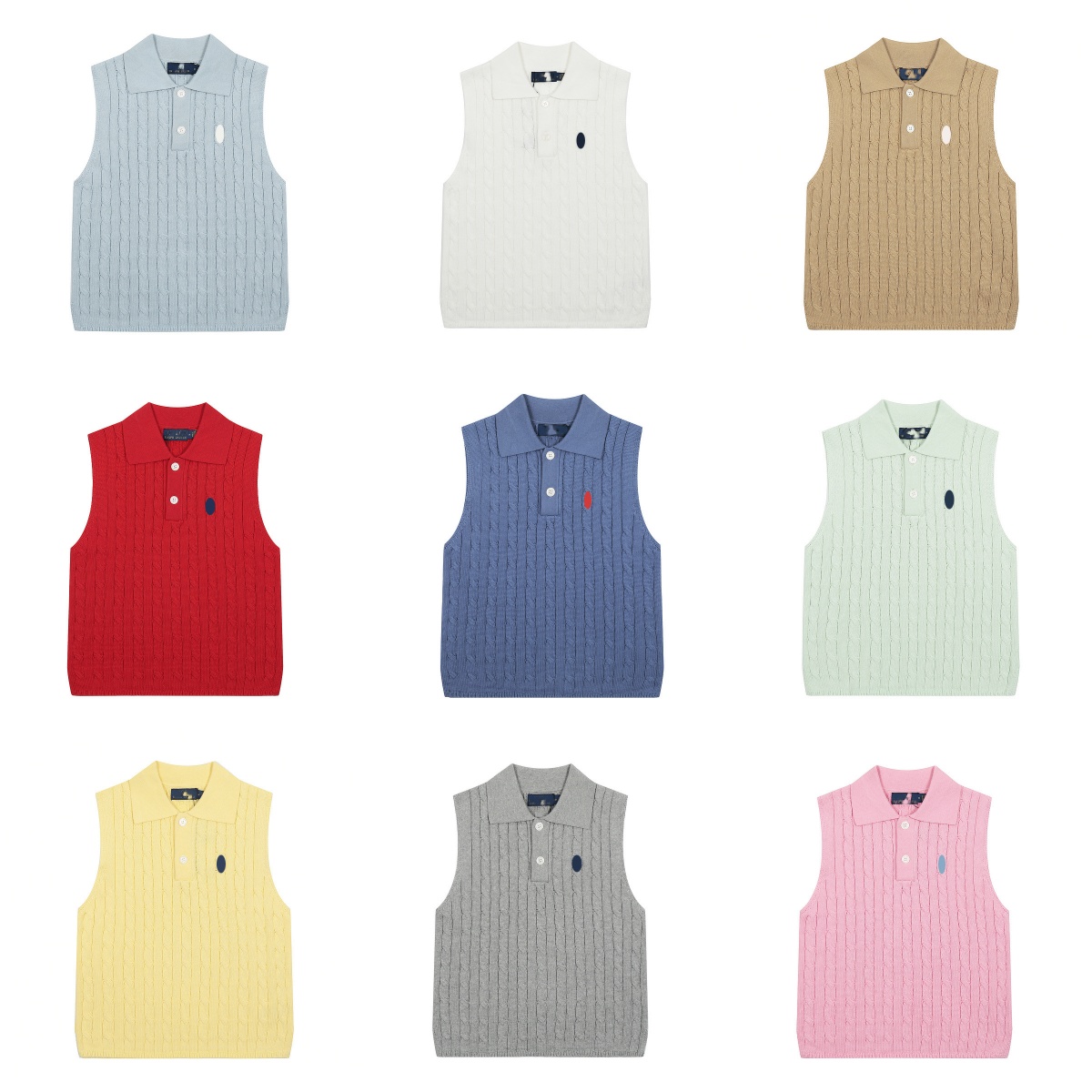 Women's Tanks Womens Vest Sweater Embroidery Pattern Designer Knitwear Autumn Winter Slim Sleeveless V-neck Mens