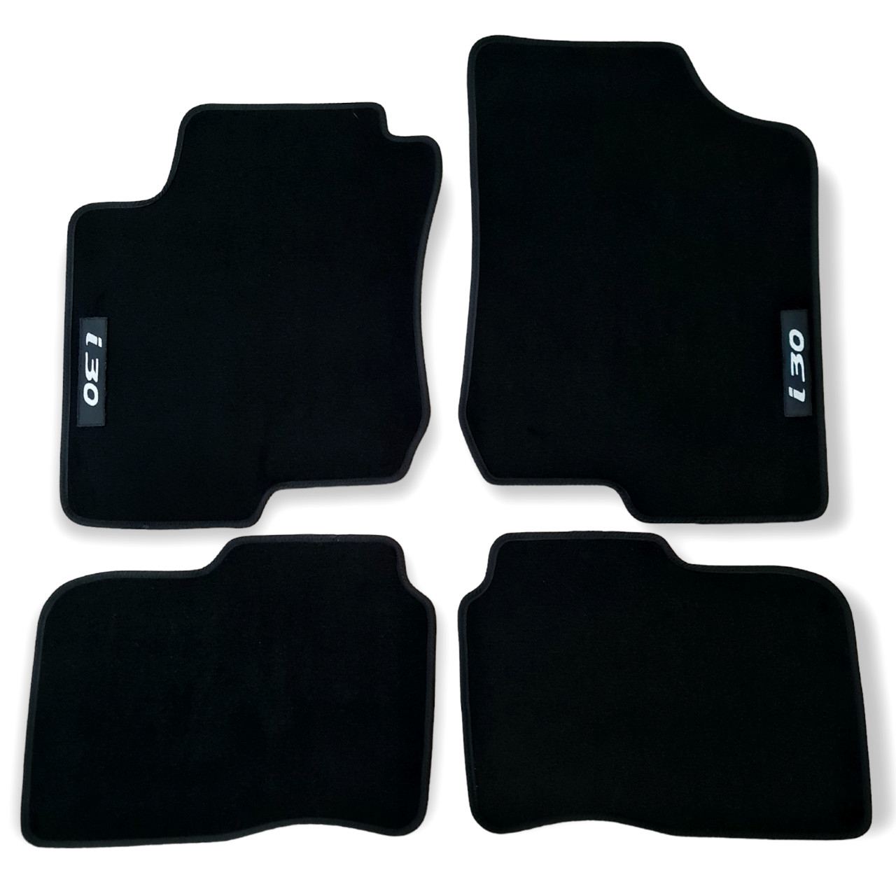 Car Floor Mats For Hyundai I30 Velour Waterproof Black Carpet Auto Liners New-image-1065499820