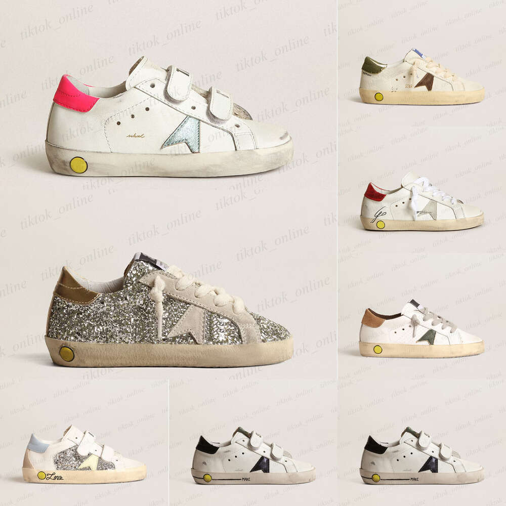 Designer Do Old Dirty Toddler Casual Shoes Sells Kids Shoe Italie Brand Gold Infant Childrens Super Star Sneakers Sequin Child Classic With Box