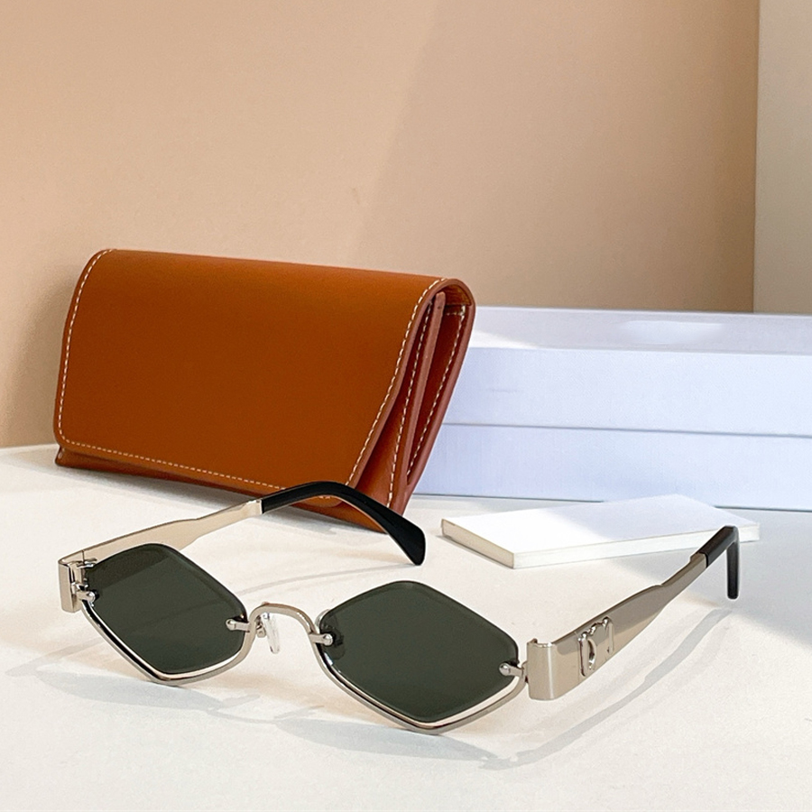 Designer Sunglasses Unisex Polygons Eyeglasses Goggle Protect Eyes Women Sunglasses Alloy Half Frame Mens Sunglass Beach Glasses Travel Sunglasse