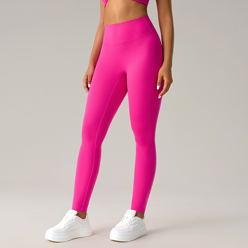 Lega de yoga à taille haute pour femmes - Pas de ligne T, levant les fesses, le coup de l'humidité, 5 couleurs (rose / bleu / noir)