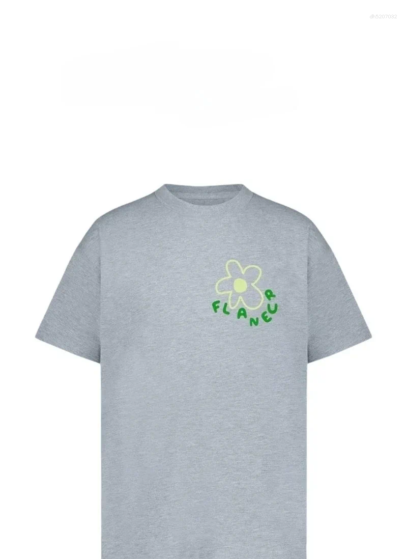 Mens T-shirts 2025 Flaneur Homme Modèle de marque graphique floral T-shirts imprimés Coton de luxe d'été hommes et femmes t-shirts