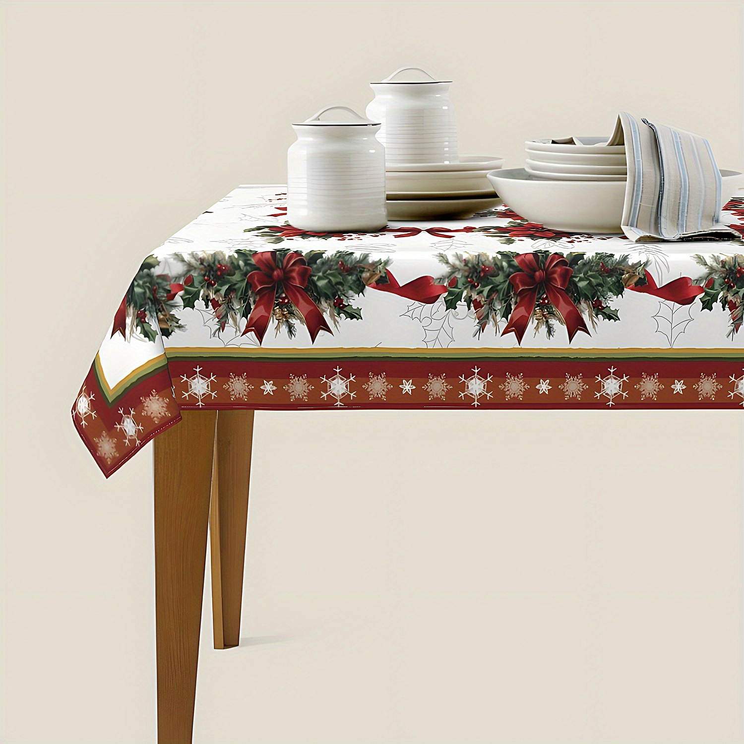 Pastoral Print Tablecloth All-Purpose Decorative Cover for Dining Table Cafe and Home GKHP01-image-1104937165