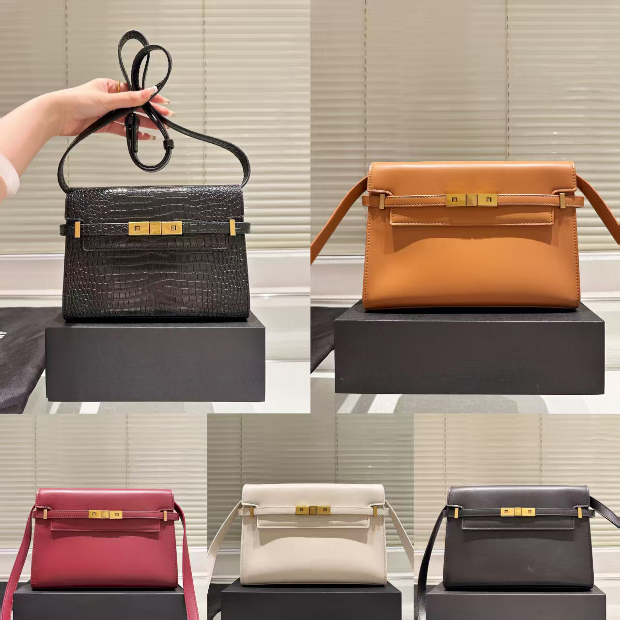 Evening Bags Designer My crocodile pattern shoulder womens genuine leather armpit crossbody bag printed handbag casual bag