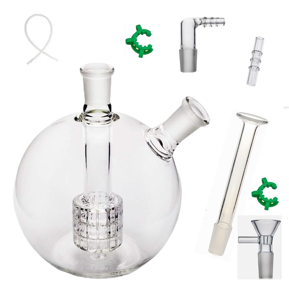 8 in 1 Mega Globe MK2 Water Bubbler Kit with Silicone Whip Kit 2ft Hose Tube