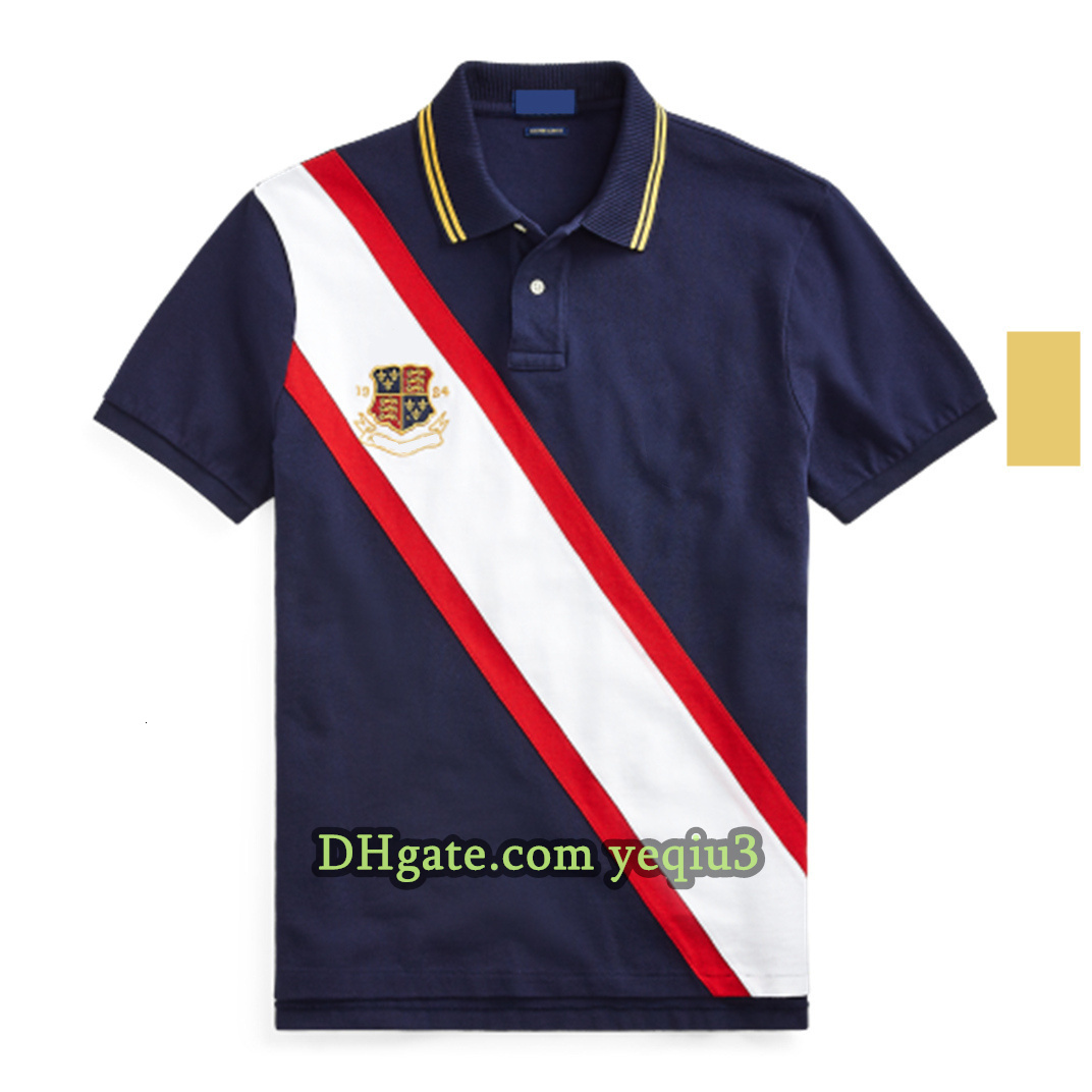 T-shirt à manches courtes pour hommes avec petit cheval de broderie à la mode