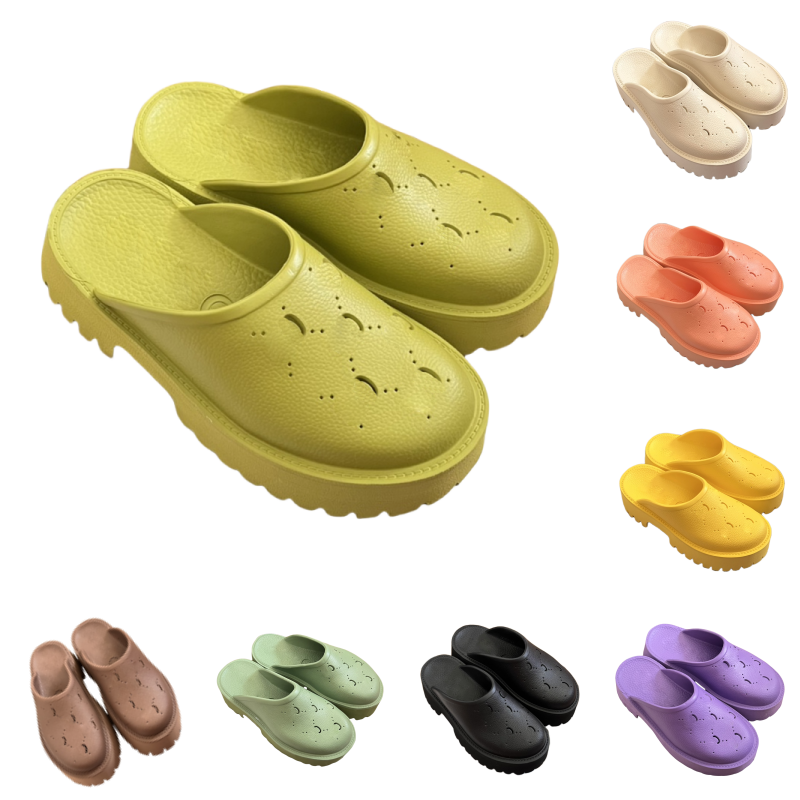 2026 New New Athletic Shoe Slide Designer Run Woman Sandal Hollow Slippers Deisgner Womens Platform Perforated Sandals Luxury Mules Loafers Beach Su