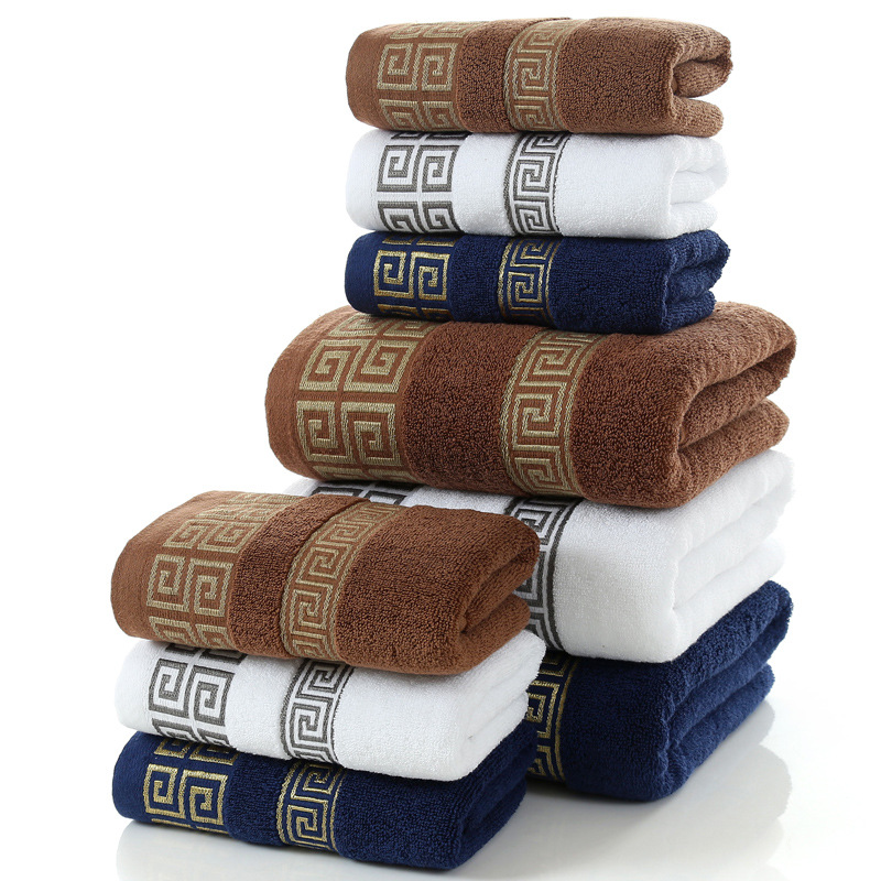 100% cotton bath towel 3-piece set thickened absorbent adult bath towels for men and women high quality soft Quality Shower-image-1065706319