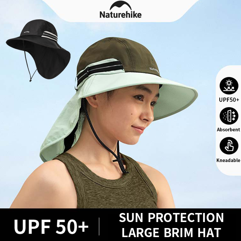 Naturehike Sun Protection Hat Large Wide Brim for Men Women Summer Camping Hiking Fishing Cap Quick-Drying UV Adjustable Hats
