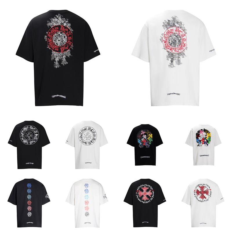 T-shirts de créateur supérieur hip hop noir blanc rond cou rond à manches courtes top mommes femmes d'été t-shirt respirant décontracté