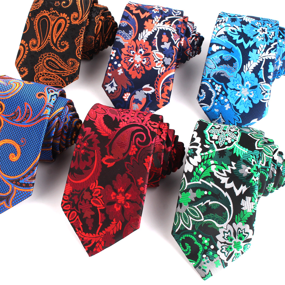 New Paisley Tie For Men Women Skinny Neck Tie For Party Business Casual Slim Neckties Classic Suit Adult Bandanna Neck Ties