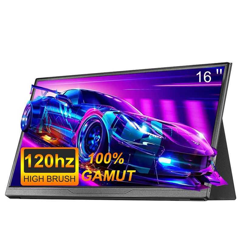 16 inch Portable Monitor 120HZ 100%sRGB Display FHD External Second Computer Screen Gaming for Laptop Cell Phone Ps4 Switch L250710-image-1065890714