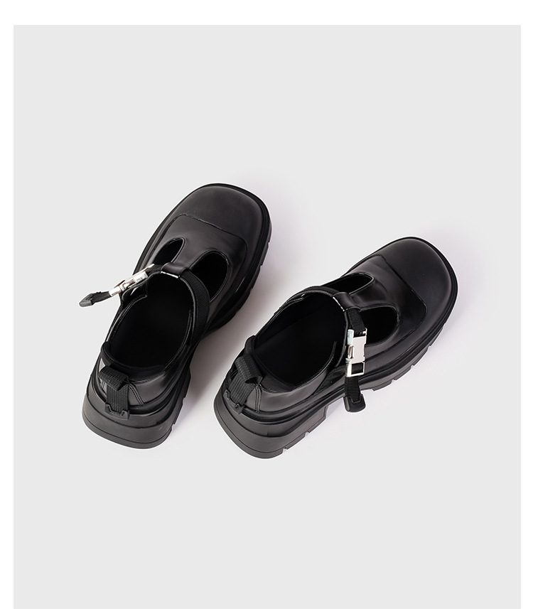 Élégant confort de printemps d'automne British Femmes Flat épaisses chaussures semelles rond