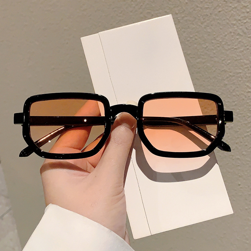 Small Frame Vintage Square Sunglasses Women For Men Trendy Luxury Brand Designer Sun Glasses Punk Popular Orange Shades UV400