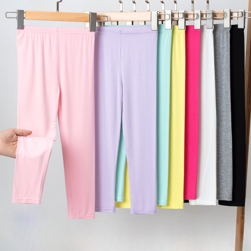 Summer Ultra-thin Girls Leggings 8 Colors Comfortable Spring and Autumn Outwear Modal Girl Sweatpants All-match Children Pants