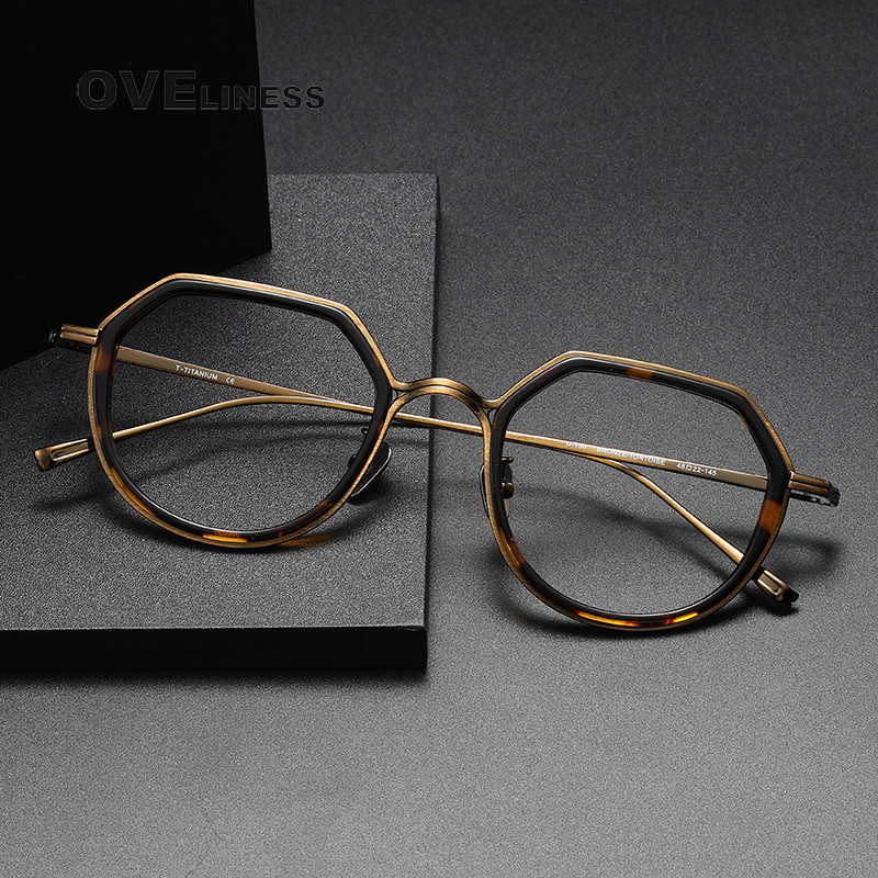 2025 Acetate Titanium Glasses Frame Men Women Simple Retro Prescription Eyeglasses frames Myopia male Optical Eyewear spectacles
