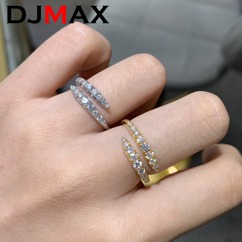 2023 New DJMAX Original 925 Sterling Silver Ladyâs Elegant Diamond Ring 0.45ct Moissanite Diamond Rings For Women Top Quality