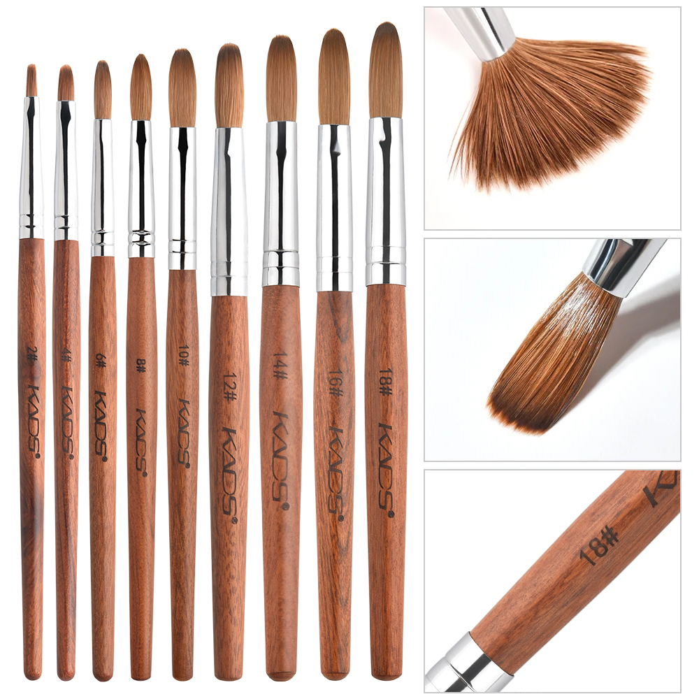 KADS Professional Kolinsky Sable Acrylic Nail Brush for Acrylic Powder Nail Extension Application Manicure Acrylic Nails Tool