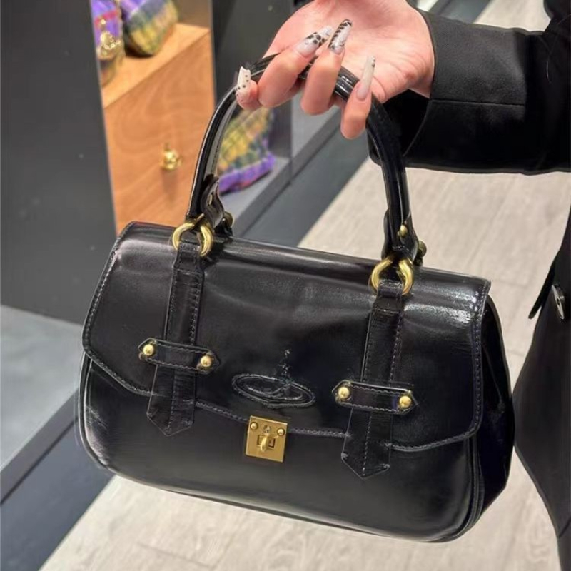 Brands à bandoulière Sacs Saturne Huile Wax en cuir Hands pour commuter la petite mallette haut de gamme vintage